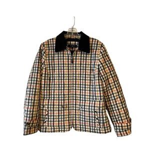 Talbots Plaid Quilted Jacket NWOT MP